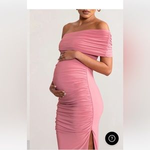 Women’s plush or pink maternity dress